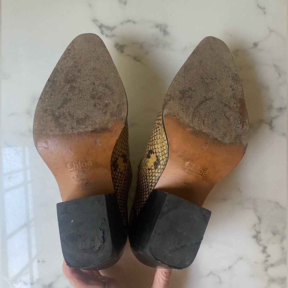 Chloe Rylee Python Print Ankle Boots- Size 8.5 - Picture 5 of 6